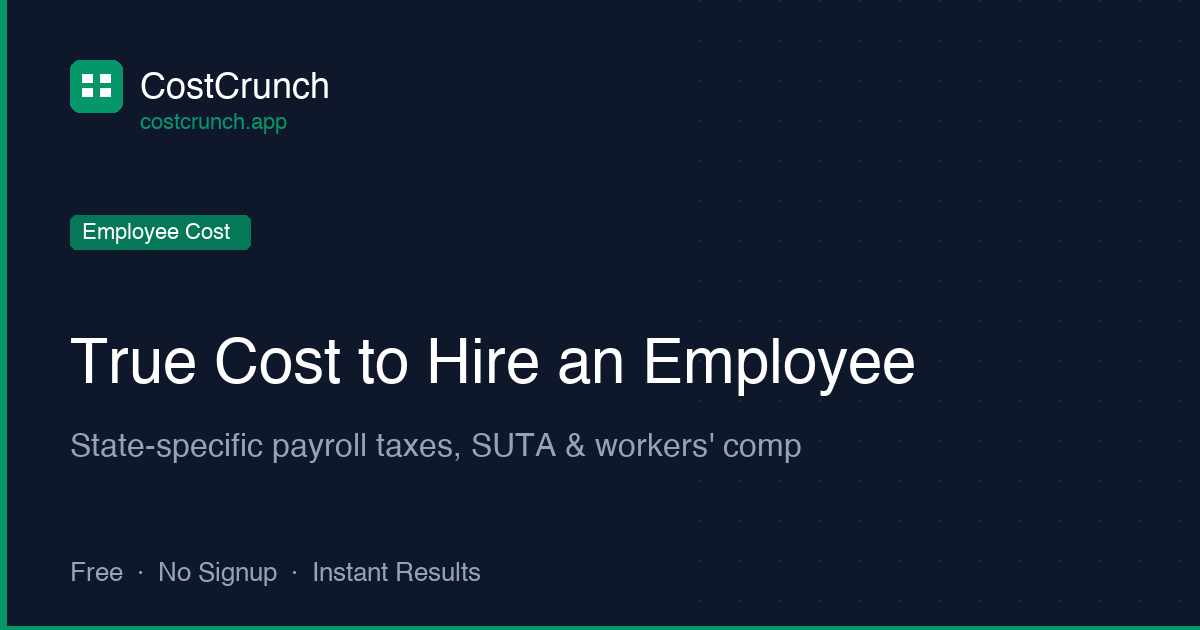 Employee Cost Calculator