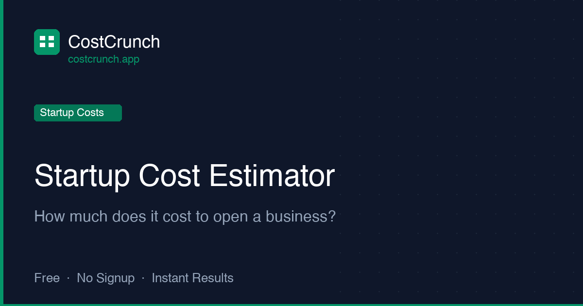 Startup Cost Estimator